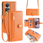 Custodia per telefono in pelle con portafoglio con cerniera a tracolla Lite Sheep Texture, For OPPO A2 Pro 5G, For OPPO A58 4G, For OPPO Reno10 5G / Reno10 Pro 5G Global, For OPPO Reno10 5G Global