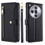 Custodia per telefono in pelle con portafoglio con cerniera a tracolla Lite Sheep Texture, For OPPO Reno11 F 5G, For OPPO Find X7 5G, For OPPO Find X7 Ultra 5G, For OPPO A38 4G / A18 4G