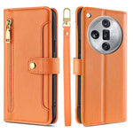 Custodia per telefono in pelle con portafoglio con cerniera a tracolla Lite Sheep Texture, For OPPO Reno11 F 5G, For OPPO Find X7 5G, For OPPO Find X7 Ultra 5G, For OPPO A38 4G / A18 4G