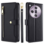 Custodia per telefono in pelle con portafoglio con cerniera a tracolla Lite Sheep Texture, For OPPO Reno11 F 5G, For OPPO Find X7 5G, For OPPO Find X7 Ultra 5G, For OPPO A38 4G / A18 4G