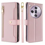 Custodia per telefono in pelle con portafoglio con cerniera a tracolla Lite Sheep Texture, For OPPO Reno11 F 5G, For OPPO Find X7 5G, For OPPO Find X7 Ultra 5G, For OPPO A38 4G / A18 4G