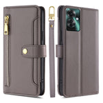 Custodia per telefono in pelle con portafoglio con cerniera a tracolla Lite Sheep Texture, For OPPO Reno11 F 5G, For OPPO Find X7 5G, For OPPO Find X7 Ultra 5G, For OPPO A38 4G / A18 4G