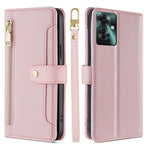 Custodia per telefono in pelle con portafoglio con cerniera a tracolla Lite Sheep Texture, For OPPO Reno11 F 5G, For OPPO Find X7 5G, For OPPO Find X7 Ultra 5G, For OPPO A38 4G / A18 4G