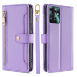 Custodia per telefono in pelle con portafoglio con cerniera a tracolla Lite Sheep Texture, For OPPO Reno11 F 5G, For OPPO Find X7 5G, For OPPO Find X7 Ultra 5G, For OPPO A38 4G / A18 4G