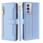 Custodia per telefono in pelle con portafoglio con cerniera a tracolla Lite Sheep Texture, For OPPO Reno12 F 5G, For OPPO A3 Pro 5G India, For OPPO Reno12 5G Global, For OPPO A60 4G Global