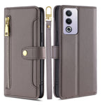 Custodia per telefono in pelle con portafoglio con cerniera a tracolla Lite Sheep Texture, For OPPO Reno12 F 5G, For OPPO A3 Pro 5G India, For OPPO Reno12 5G Global, For OPPO A60 4G Global