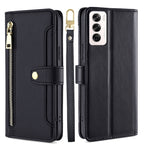 Custodia per telefono in pelle con portafoglio con cerniera a tracolla Lite Sheep Texture, For OPPO Reno12 F 5G, For OPPO A3 Pro 5G India, For OPPO Reno12 5G Global, For OPPO A60 4G Global