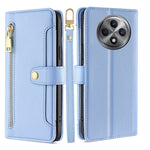 Custodia per telefono in pelle con portafoglio con cerniera a tracolla Lite Sheep Texture, For OPPO Reno12 F 5G, For OPPO A3 Pro 5G India, For OPPO Reno12 5G Global, For OPPO A60 4G Global