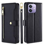 Custodia per telefono in pelle con portafoglio con cerniera a tracolla Lite Sheep Texture, For OPPO Find X8s 5G, For OPPO Find X8 Ultra 5G, For OPPO Reno13 F 5G / 4G, For OPPO A3 5G India