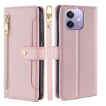 Custodia per telefono in pelle con portafoglio con cerniera a tracolla Lite Sheep Texture, For OPPO Find X8s 5G, For OPPO Find X8 Ultra 5G, For OPPO Reno13 F 5G / 4G, For OPPO A3 5G India