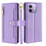 Custodia per telefono in pelle con portafoglio con cerniera a tracolla Lite Sheep Texture, For OPPO Find X8s 5G, For OPPO Find X8 Ultra 5G, For OPPO Reno13 F 5G / 4G, For OPPO A3 5G India