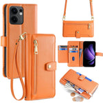 Custodia per telefono in pelle con portafoglio con cerniera a tracolla Lite Sheep Texture, For OPPO Find X8s 5G, For OPPO Find X8 Ultra 5G, For OPPO Reno13 F 5G / 4G, For OPPO A3 5G India