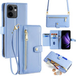 Custodia per telefono in pelle con portafoglio con cerniera a tracolla Lite Sheep Texture, For OPPO Find X8s 5G, For OPPO Find X8 Ultra 5G, For OPPO Reno13 F 5G / 4G, For OPPO A3 5G India