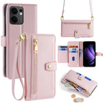 Custodia per telefono in pelle con portafoglio con cerniera a tracolla Lite Sheep Texture, For OPPO Find X8s 5G, For OPPO Find X8 Ultra 5G, For OPPO Reno13 F 5G / 4G, For OPPO A3 5G India
