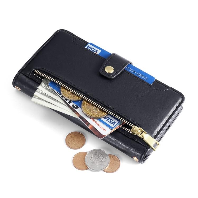 Custodia per telefono in pelle con portafoglio con cerniera a tracolla Lite Sheep Texture, For OPPO Find X8s 5G, For OPPO Find X8 Ultra 5G, For OPPO Reno13 F 5G / 4G, For OPPO A3 5G India