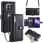 Custodia per telefono in pelle con portafoglio con cerniera a tracolla Lite Sheep Texture, For OPPO A5 5G 2025 Global, For OPPO Reno14 Pro 5G, For OPPO Reno14 5G, For OPPO Find X8s+ 5G