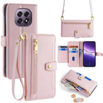 Custodia per telefono in pelle con portafoglio con cerniera a tracolla Lite Sheep Texture, For OPPO A5 5G 2025 Global, For OPPO Reno14 Pro 5G, For OPPO Reno14 5G, For OPPO Find X8s+ 5G