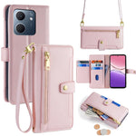 Custodia per telefono in pelle con portafoglio con cerniera a tracolla Lite Sheep Texture, For OPPO Find X9 Pro 5G, For OPPO K13 Turbo Pro 5G, For OPPO Reno14 F 5G, For OPPO A5x 5G Global