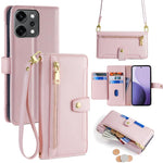 Custodia per telefono in pelle con portafoglio con cerniera a tracolla Lite Sheep Texture, For OPPO A5 5G 2025 Global, For OPPO Reno14 Pro 5G, For OPPO Reno14 5G, For OPPO Find X8s+ 5G
