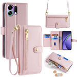 Custodia per telefono in pelle con portafoglio con cerniera a tracolla Lite Sheep Texture, For OPPO Find X9 Pro 5G, For OPPO K13 Turbo Pro 5G, For OPPO Reno14 F 5G, For OPPO A5x 5G Global