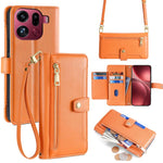 Custodia per telefono in pelle con portafoglio con cerniera a tracolla Lite Sheep Texture, For OPPO Find X9 Pro 5G, For OPPO K13 Turbo Pro 5G, For OPPO Reno14 F 5G, For OPPO A5x 5G Global