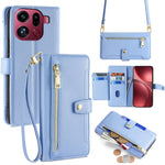 Custodia per telefono in pelle con portafoglio con cerniera a tracolla Lite Sheep Texture, For OPPO Find X9 Pro 5G, For OPPO K13 Turbo Pro 5G, For OPPO Reno14 F 5G, For OPPO A5x 5G Global