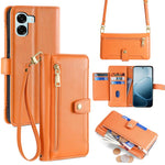Custodia per telefono in pelle con portafoglio con cerniera a tracolla Lite Sheep Texture, For OPPO A6x 4G Global, For OPPO Reno15 5G Global, For OPPO Find X9 5G, For OPPO F31 5G