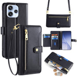 Custodia per telefono in pelle con portafoglio con cerniera a tracolla Lite Sheep Texture, For OPPO A6x 4G Global, For OPPO Reno15 5G Global, For OPPO Find X9 5G, For OPPO F31 5G