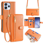 Custodia per telefono in pelle con portafoglio con cerniera a tracolla Lite Sheep Texture, For OPPO A6x 4G Global, For OPPO Reno15 5G Global, For OPPO Find X9 5G, For OPPO F31 5G