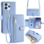 Custodia per telefono in pelle con portafoglio con cerniera a tracolla Lite Sheep Texture, For OPPO A6x 4G Global, For OPPO Reno15 5G Global, For OPPO Find X9 5G, For OPPO F31 5G