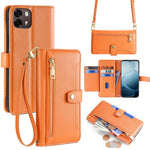 Custodia per telefono in pelle con portafoglio con cerniera a tracolla Lite Sheep Texture, For OPPO Find X9s Pro 5G, For OPPO Find X9 Ultra 5G, For OPPO A6s 4G, For OPPO Reno15 F 5G