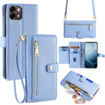 Custodia per telefono in pelle con portafoglio con cerniera a tracolla Lite Sheep Texture, For OPPO Find X9s Pro 5G, For OPPO Find X9 Ultra 5G, For OPPO A6s 4G, For OPPO Reno15 F 5G