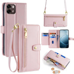 Custodia per telefono in pelle con portafoglio con cerniera a tracolla Lite Sheep Texture, For OPPO Find X9s Pro 5G, For OPPO Find X9 Ultra 5G, For OPPO A6s 4G, For OPPO Reno15 F 5G
