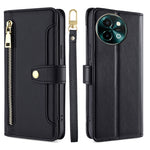 Custodia per telefono in pelle con portafoglio con cerniera a tracolla Lite Sheep Texture, For vivo X100s, For vivo Y38 5G / T3x Global, For vivo V30e 5G Global, For vivo iQOO Z9x