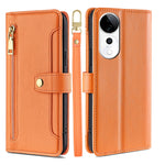 Custodia per telefono in pelle con portafoglio con cerniera a tracolla Lite Sheep Texture, For vivo Y300 Pro 5G, For vivo S19 Pro, For vivo S19, For vivo Y28 4G