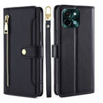 Custodia per telefono in pelle con portafoglio con cerniera a tracolla Lite Sheep Texture, For vivo Y300 Pro 5G, For vivo S19 Pro, For vivo S19, For vivo Y28 4G