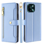 Custodia per telefono in pelle con portafoglio con cerniera a tracolla Lite Sheep Texture, For vivo Y300 Pro 5G, For vivo S19 Pro, For vivo S19, For vivo Y28 4G