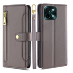 Custodia per telefono in pelle con portafoglio con cerniera a tracolla Lite Sheep Texture, For vivo Y300 Pro 5G, For vivo S19 Pro, For vivo S19, For vivo Y28 4G