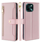 Custodia per telefono in pelle con portafoglio con cerniera a tracolla Lite Sheep Texture, For vivo Y300 Pro 5G, For vivo S19 Pro, For vivo S19, For vivo Y28 4G