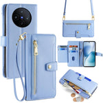 Custodia per telefono in pelle con portafoglio con cerniera a tracolla Lite Sheep Texture, For vivo iQOO Neo 10 5G Global, For vivo X200s 5G, For vivo V50 5G, For vivo X200 Pro 5G
