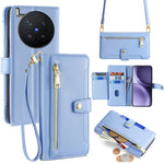 Custodia per telefono in pelle con portafoglio con cerniera a tracolla Lite Sheep Texture, For vivo X300 Ultra 5G, For vivo S50 Pro mini 5G, For vivo S50 5G, For vivo X300 Pro 5G