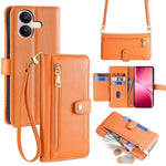 Custodia per telefono in pelle con portafoglio con cerniera a tracolla Lite Sheep Texture, For vivo X300 5G, For vivo Y31 5G 2025, For vivo V60 Lite 5G Global, For vivo V60 5G Global