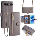 Custodia per telefono in pelle con portafoglio con cerniera a tracolla Lite Sheep Texture, For vivo X300 Ultra 5G, For vivo S50 Pro mini 5G, For vivo S50 5G, For vivo X300 Pro 5G