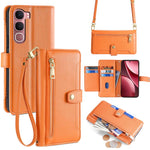 Custodia per telefono in pelle con portafoglio con cerniera a tracolla Lite Sheep Texture, For vivo X300 5G, For vivo Y31 5G 2025, For vivo V60 Lite 5G Global, For vivo V60 5G Global