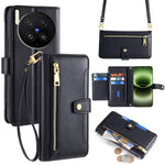 Custodia per telefono in pelle con portafoglio con cerniera a tracolla Lite Sheep Texture, For vivo X300 Ultra 5G, For vivo S50 Pro mini 5G, For vivo S50 5G, For vivo X300 Pro 5G