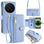 Custodia per telefono in pelle con portafoglio con cerniera a tracolla Lite Sheep Texture, For vivo X300 Ultra 5G, For vivo S50 Pro mini 5G, For vivo S50 5G, For vivo X300 Pro 5G