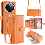 Custodia per telefono in pelle con portafoglio con cerniera a tracolla Lite Sheep Texture, For vivo Y300 Pro 5G, For vivo S19 Pro, For vivo S19, For vivo Y28 4G