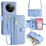 Custodia per telefono in pelle con portafoglio con cerniera a tracolla Lite Sheep Texture, For vivo Y300 Pro 5G, For vivo S19 Pro, For vivo S19, For vivo Y28 4G