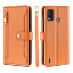 Custodia per telefono in pelle con portafoglio con cerniera a tracolla Lite Sheep Texture, For Nokia G11 Plus, For Nokia C02 TA-1522, For Nokia G42 5G, For Nokia C300 4G US Edition