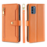 Custodia per telefono in pelle con portafoglio con cerniera a tracolla Lite Sheep Texture, For Nokia G11 Plus, For Nokia C02 TA-1522, For Nokia G42 5G, For Nokia C300 4G US Edition